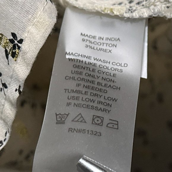 NWT Vince Camuto Floral Print 3/4 Roll Tab Sleeve Tied Button Front Blouse Sz 2X - Picture 11 of 14